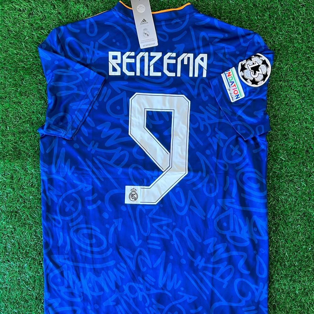 NEW Benzema Real Madrid Away 2022 jersey